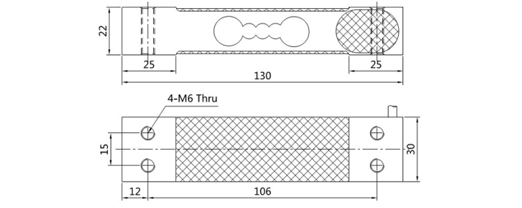 GPB100 single point load cell C4 drawing