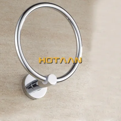 HOT SELLING, FREE SHIPPING, Bathroom towel holder, Stainless steel Wall-Mounted Round Towel Rings ,Towel Rack,YT-10991