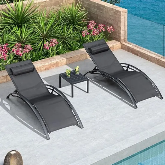 Adjustable Aluminium Sunbathing Foldable Lounger Chair