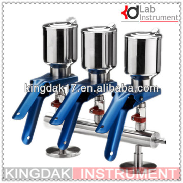 3-branch stainless steel solvent filter/manifold/filtration