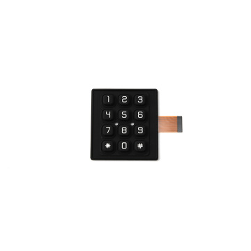 Keypad di membrana in gomma silicone con LED