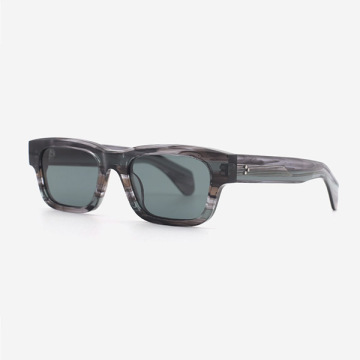 Square Full-rim Acetate Unisex Sunglasses 24A8016