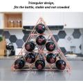 9 Bottles Free Standing Metal Wine Holder