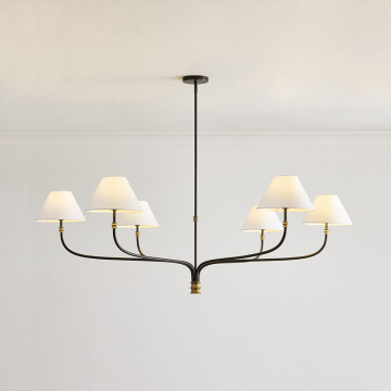 Elegant Nordic Minimalist Iron Chandelier for American Country Villa Living Rooms
