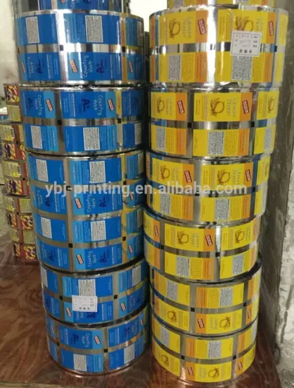 Aluminum foil food packaging film/plastic printed laminated packing film roll for snack
