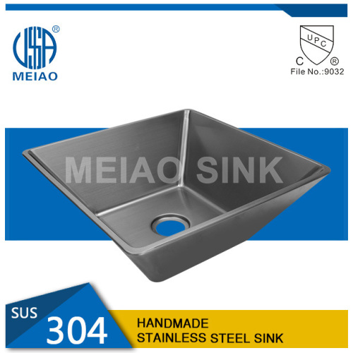 China Hot Sale Stainless Steel Handmade Black Bathroom Sink Manufactory