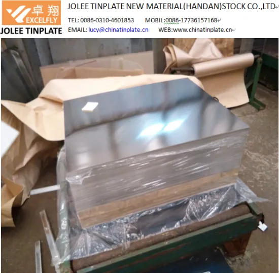 Printed tinplate sheets for food cans