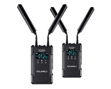 FEELWORLD W1000H Wireless Video Transmission System for Live Streaming with Dual HDMI and Full Duplex Intercom