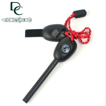 Survival Whistle Compass: Multi-Function Outdoor Emergency Gear with Flint Stones
