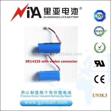 ETC battery ER14335 3.6V 2/3AA 1700mAh lithium battery & primary battery