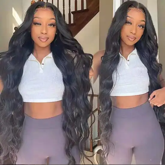 Wholesale 4X4 13X4 Body Wave Transparent Frontal Swiss Lace Front Wig Vendor Mink Cambodian Cuticle Aligned Human Hair Lace Wig