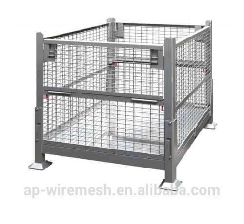 galvanized wholesale folding metal turnover basket