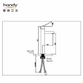 カウンター洗面器ミキサータップの上の正方形タイプ