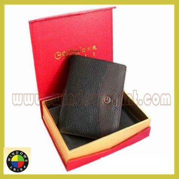 Rigid foldable wallet packaging box