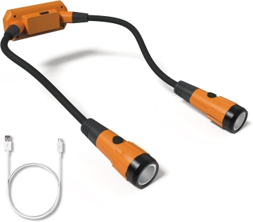 320 Lumens USB Rechargeable LED Magnet Work Light with 360 Degree Flexible Neck - Ideal for Repair and Workshop Tasks