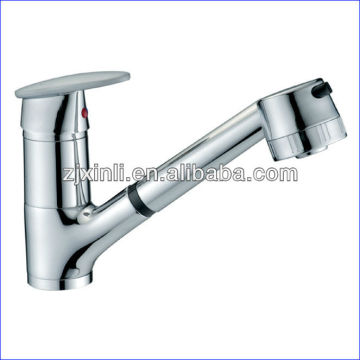 High Quality Brass Kitchen Faucet with Pull Out Sprayer, Polish and Chrome Finish, Best Sell Faucet