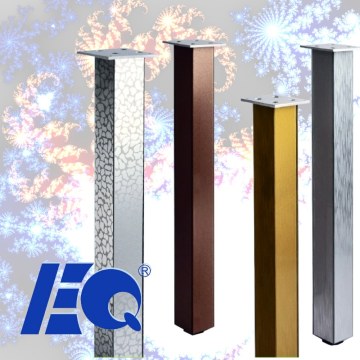 China Supplier Decorative Crystal Glass Aluminum Desk Leg