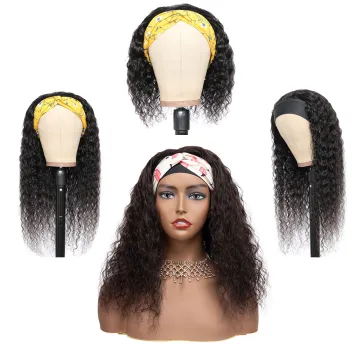 Wholesale Headband Wig Human Hair Wig Headband Headband Curly Wig