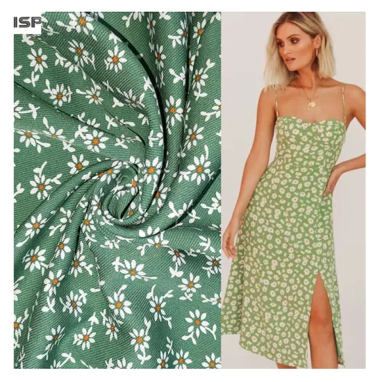 Rayon Print Big Twill Soft Peac Skin Fabric