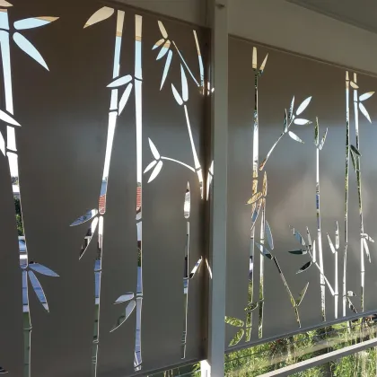 Bamboo Pair Metal Wall Art Panels