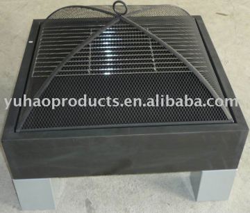 Stainless steel leg square Fire pit