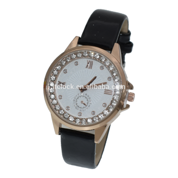 2016 hottest popular Asia and Europe PU leather strap fashion ladies watches