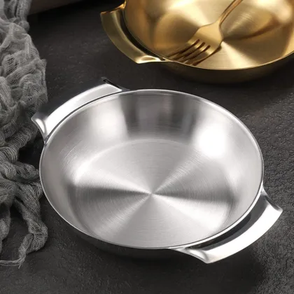 Stainless Steel Korean Silver Ramen Pot