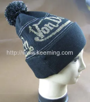Von Dutch Knitted Hat With Pompom