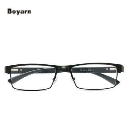 Boyarn Metal Optical Frame for High Nose Bridge - Foster Grant Mens Reading 1.75