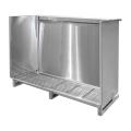 Stainless steel floor mounted trough urinals