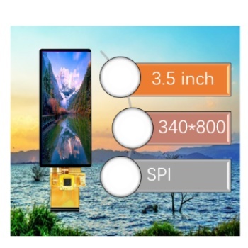 Custom 3.5 Inch TFT LCD 340x800 Display with SPI Interface