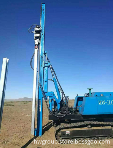 Hydraulic Solar pile driver ramming Piling machine