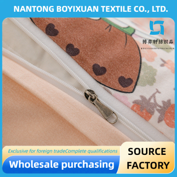100% Cotton Strawberry Bunny Coverlet