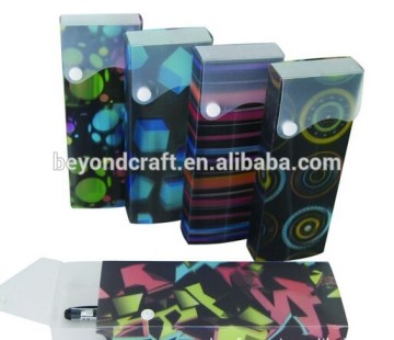 Good quality and price poly slider pencil box button closure for students
