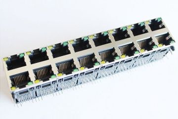 2 X 8 Port Network Stacked Rj45 , 10/100/1000 Base-t Rj45