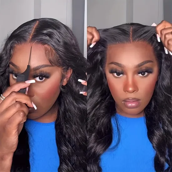 Wear Go Glueless 30-34 Inch Bone Straight 13x6 HD Lace Front Wig with Pre-plucked Hairline