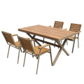 Outdoor supporting tables and chairs