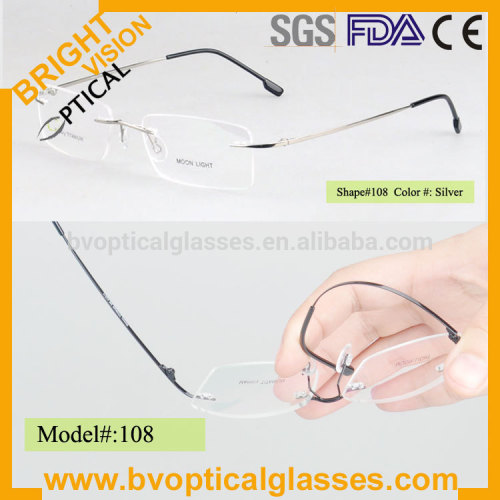 Bright vision Hingeless memory titanium optical spectacle frames                        
                                                Quality Choice