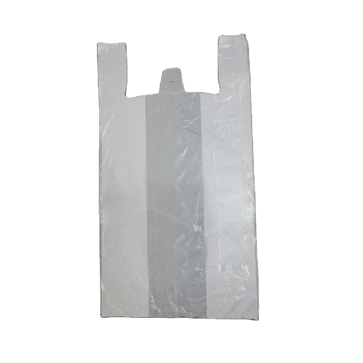 Restaurant Supermarket To-go Bags Plastic Take-out T-shirt Shopping Bags free sample