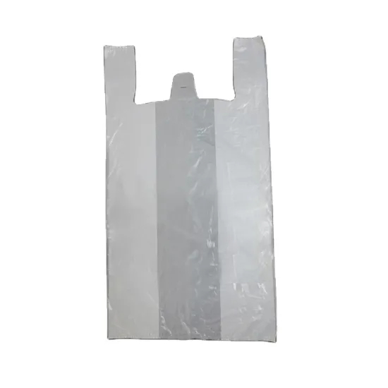 Restaurant Supermarket To-go Bags Plastic Take-out T-shirt Shopping Bags free sample