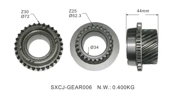 Truck 4JA1 Main 5th Gear Auto Spare Parts OEM 8-94161912-1 FOR ISUZU 4JA1 TFR54