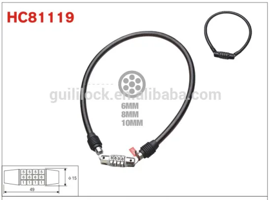 HC81119 cute 4 number non changeable combination lock