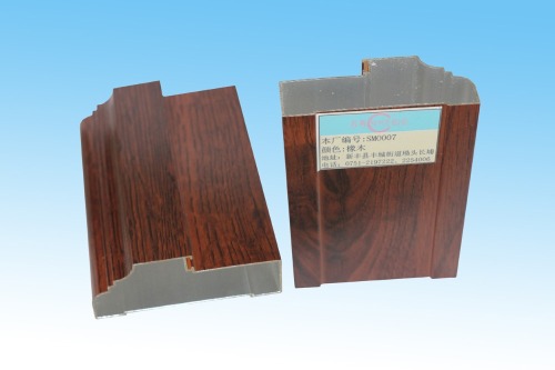 Aluminum profile wood grain for window and door