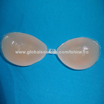 Pure Silicone Bra pads in Various Cloth Design, Cup Surface