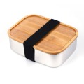 Holzdeckel Edelstahl Lunchbox