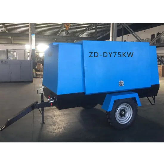 75KW  Electric Movable Screw Air Compressor
