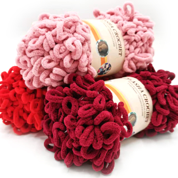 High-Quality Finger Loop Crochet Yarn: Perfect for Crafting Stunning Acrylic and Cotton Blankets