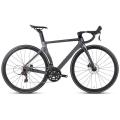 T8 Carbon Carbon Fiber Road Bike 22 سرعة قرص الزيت الفرامل المكابح كسر للرياح سباق الدراجة الفائقة الخفيفة ذات القوة العالية على الطريق