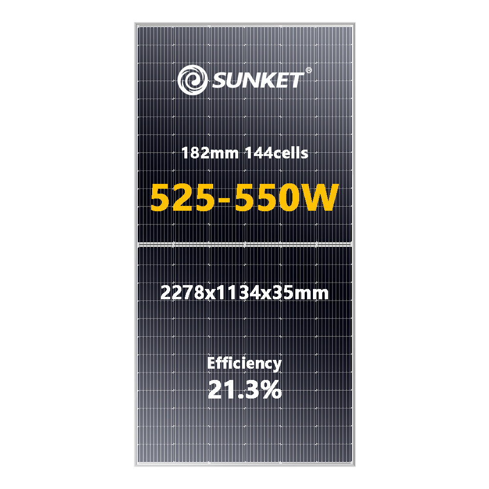 SUNKET 182mm Série Mono Solar Painéis 540W 550W