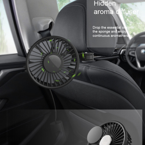 Vehicle mini air conditioner rotating cooling car fan